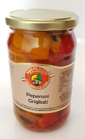 PEPERONI ROSSI E GIALLI GRIGLIATI IN AGRODOLCE ML 580-1700
